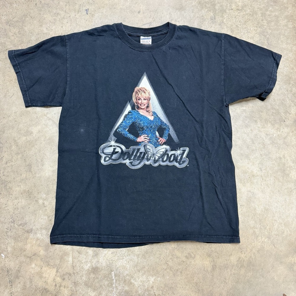 Vintage Dolly Parton Shirt Dollywood 90s Country Music T-shirt Mens M Black